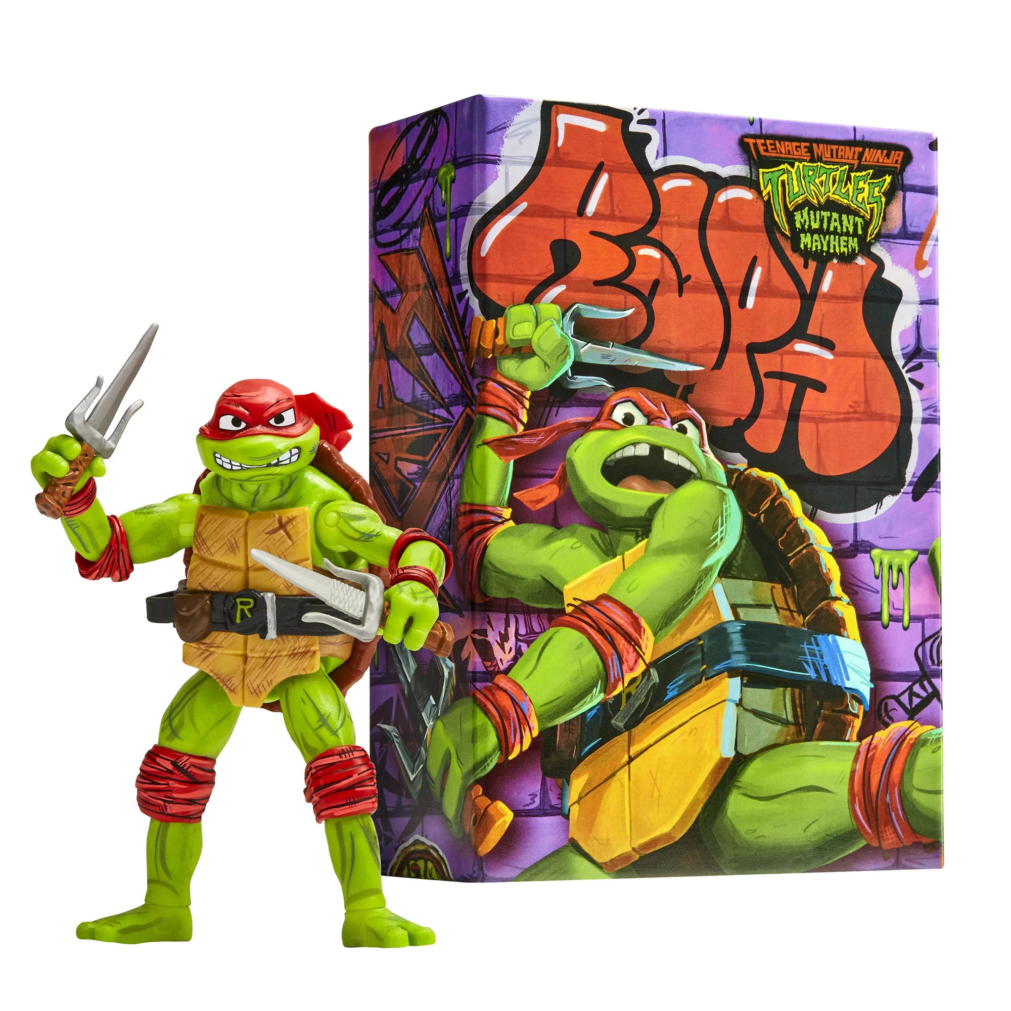 Teenage Mutant Ninja Turtles: Mutant Mayhem 5.5” Raphael Deluxe Ninja  Shouts Figure by Playmates Toys