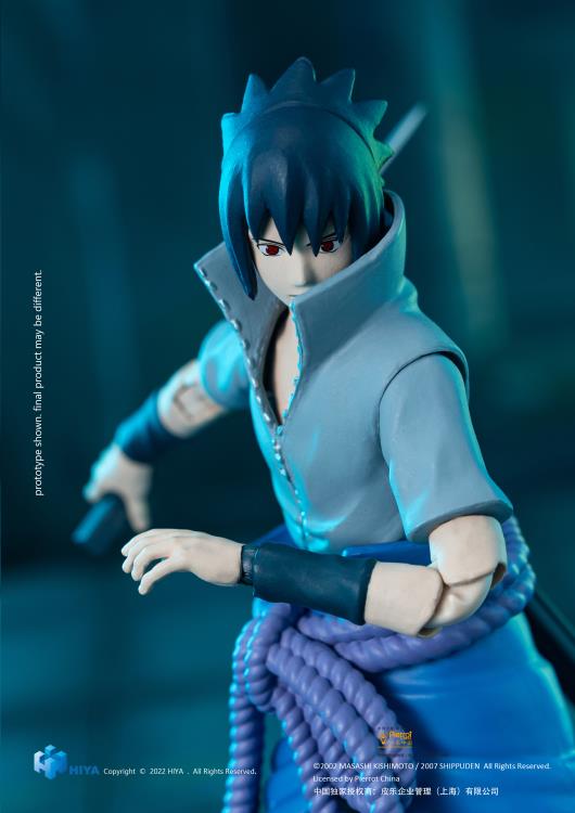 Totem Pequeno Boneco Naruto Sasuke Uchiha 7cm + Base